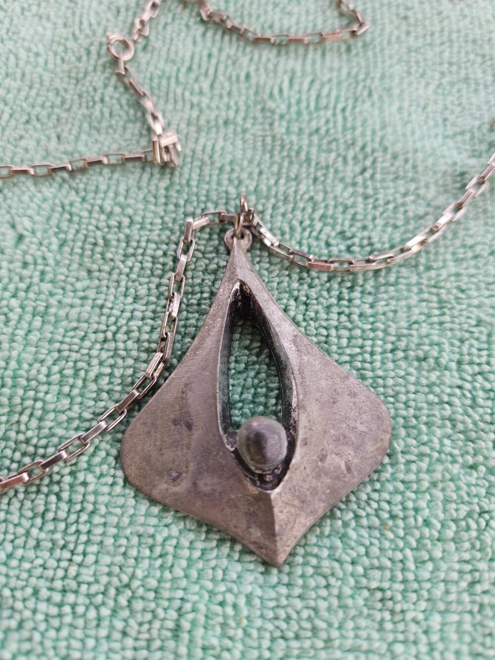 Necklace vaginal impression pewter